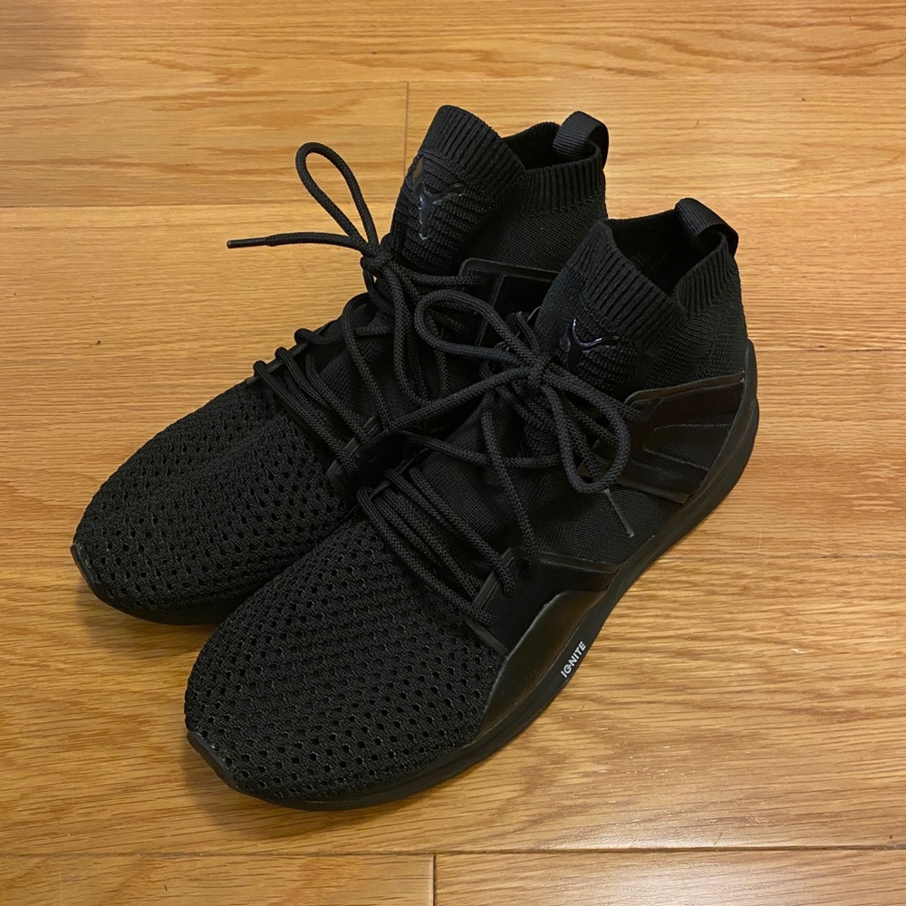 PUMA Ignite Evoknit triple black Mens 8.5